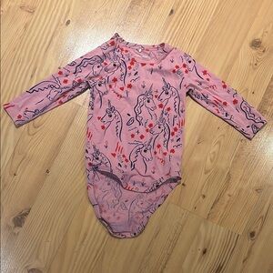 Mini Rodini Pink Unicorn Bodysuit